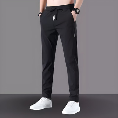 Inufu Solid Men Grey Track Pants