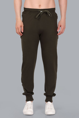 UniPearl Solid Men Green Track Pants