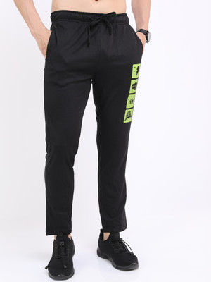 HIGHLANDER Solid Men Black Track Pants