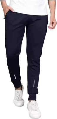 Toxic ADDICTION Self Design Men Dark Blue Track Pants