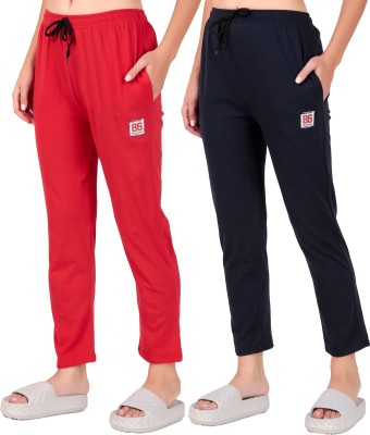 JECKWARD Solid Women Red, Blue Track Pants