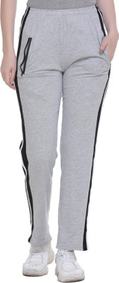 Weboasis Solid Women Grey Track Pants