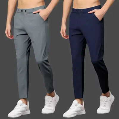 SUMITGARMENT Solid Men Blue, Grey Track Pants