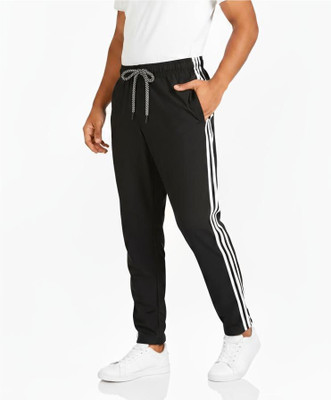 ARSHU Striped Men Black Track Pants