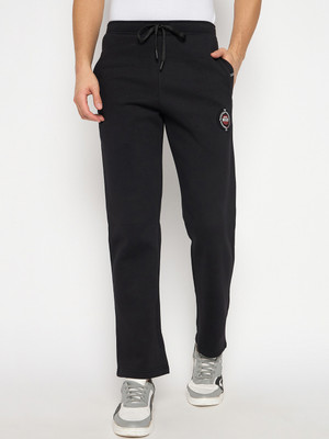 DUKE Solid Men Black Track Pants