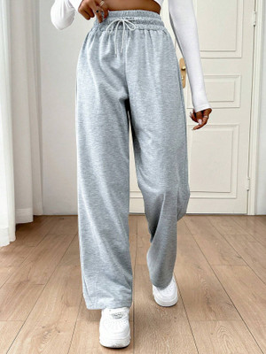 Dockstreet Solid Women Grey Track Pants