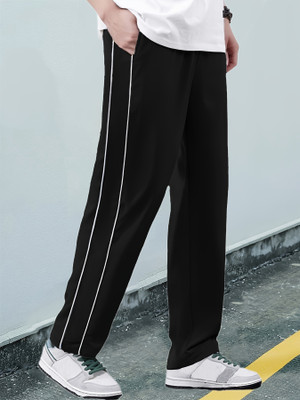 Adokedo Self Design Men Black Track Pants