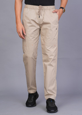 Cargo Sports Solid Men White Track Pants