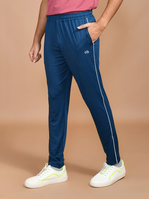 SKYKNIT Solid Men Blue Track Pants