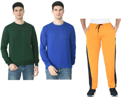 Indistar Solid Men Multicolor Track Pants