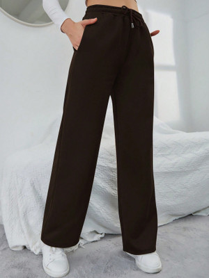 Dockstreet Solid Women Black Track Pants