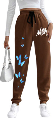 Tabadtod Graphic Print Women Brown Track Pants
