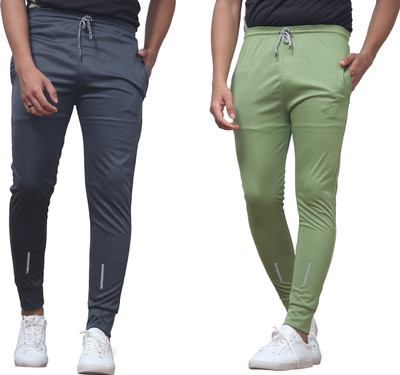 CLOTVIN TREND Striped Men Grey, Green Track Pants
