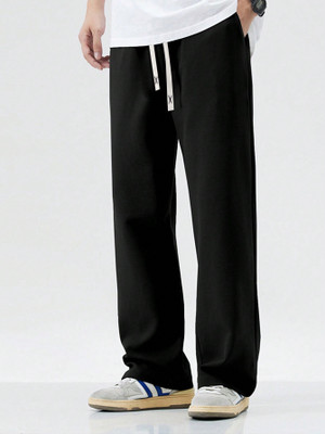 PROGENY Solid Men Black Track Pants