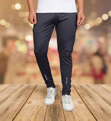 GAJAVU Solid Men Grey Track Pants