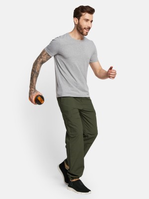 Octave Solid Men Green Track Pants