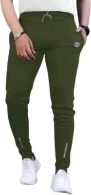 Aahiltrader Solid Men Green Track Pants