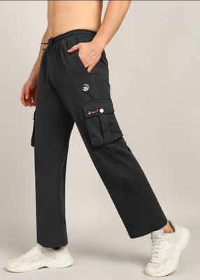 GNOCKFACE Solid Men Grey Track Pants