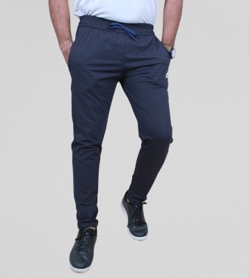 BAD SOUL Solid Men Dark Blue Track Pants