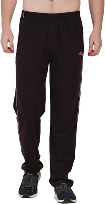 Muffy Solid Men Brown Track Pants