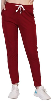 Kashmiri Theads Comfort Fit Women Red Trousers