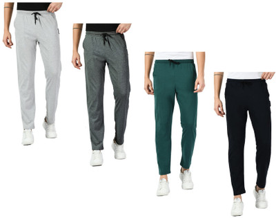 Indistar Solid Men Grey, Green, Black Track Pants