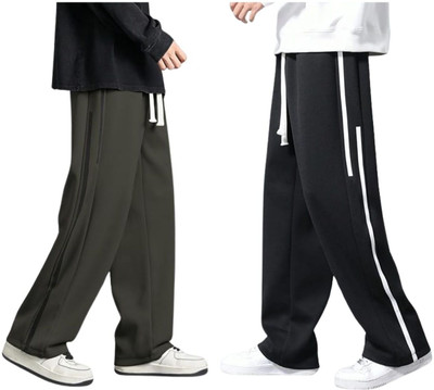 Leriya Fashion Solid Men Green, Black Track Pants