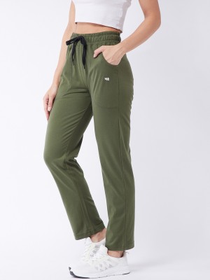 Modeve Solid Women Dark Green Track Pants