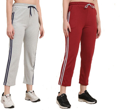 Fit N Fame Striped Women Multicolor Track Pants