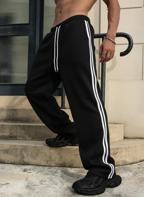 Dockstreet Solid Men White Track Pants