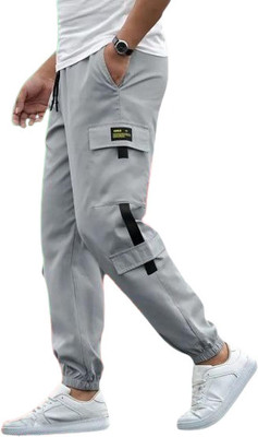 SB Trend Solid Men Grey Track Pants