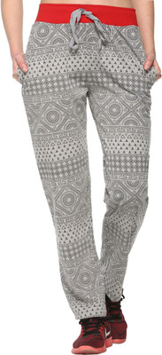 Weboasis Printed Women Grey Track Pants