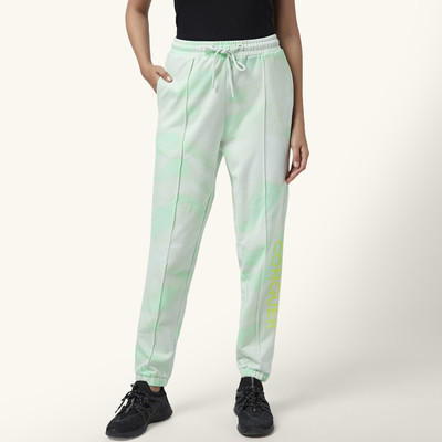 Ajile By Pantaloons Printed Women Green Track Pants