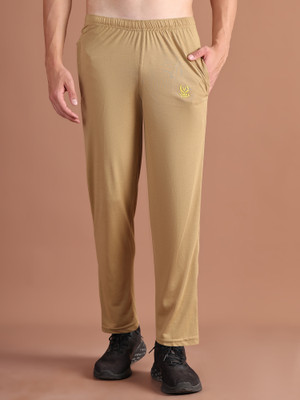 MACK JONNEY Solid Men Beige Track Pants