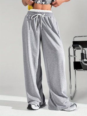 Dockstreet Loose Fit Women Grey Trousers