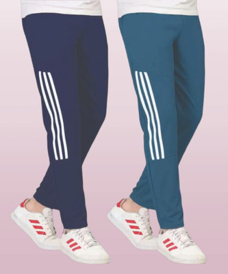 THE SARTHI FASHION WORLD Striped Men Blue Track Pants