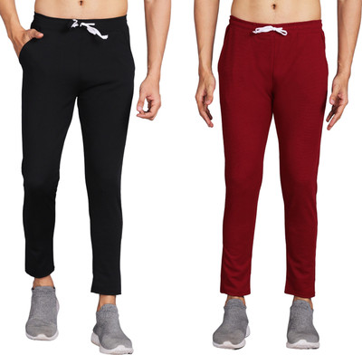MATTILA Solid Men Black, Maroon Track Pants