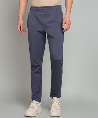 Van Heusen Flex Solid Men Blue Track Pants