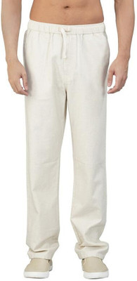 WOODBURN Colorblock Men Beige Track Pants