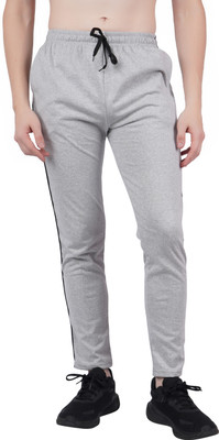 Wrodss Solid Men Grey Track Pants