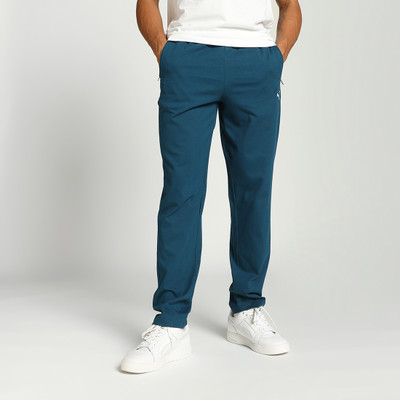 PUMA Solid Men Blue Track Pants