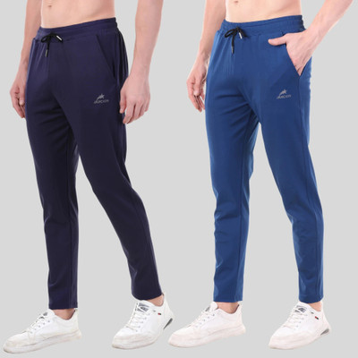 Jaxcion Solid Men Blue, Dark Blue Track Pants