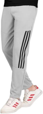 Cronix Striped Men Grey Track Pants