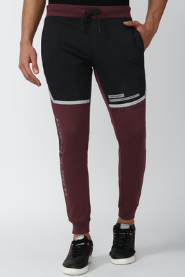 PETER ENGLAND Printed Men Maroon Track Pants