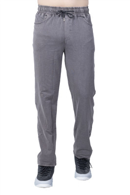 Trend Zoid Solid Men Grey Track Pants