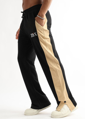 Zelixwear Solid Men Black, Beige Track Pants