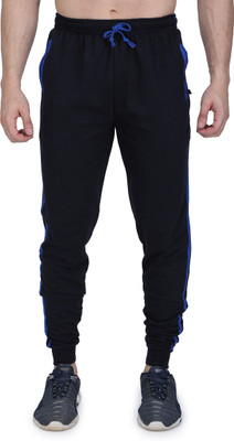 NEO GARMENTS Striped Men Dark Blue Track Pants