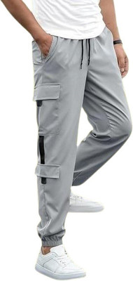 SB Trend Solid Men Grey Track Pants
