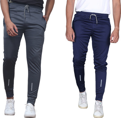 HouseOfCommon Striped Men Grey, Blue Track Pants