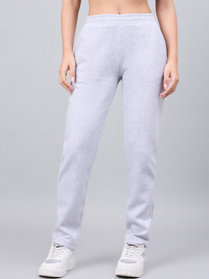 98 Degree North Solid Women Grey Track Pants
